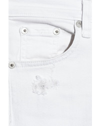 weiße enge Jeans mit Destroyed-Effekten von Rag and Bone