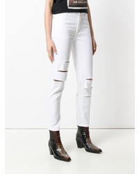 weiße enge Jeans mit Destroyed-Effekten von EACH X OTHER