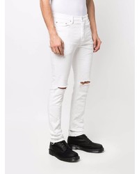 weiße enge Jeans mit Destroyed-Effekten von Château Lafleur-Gazin