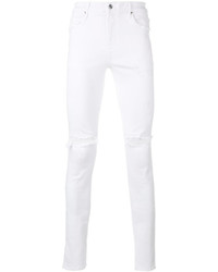 weiße enge Jeans mit Destroyed-Effekten von RtA