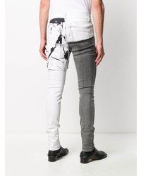 weiße enge Jeans mit Flicken von Rick Owens