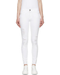 weiße enge Jeans von Frame
