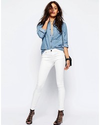 weiße enge Jeans von Asos