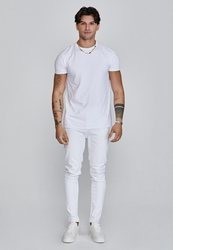 weiße enge Jeans von Siksilk