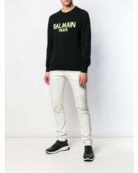 weiße enge Jeans von Balmain