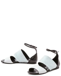 weiße flache Sandalen aus Leder von MCQ