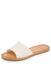 weiße flache Sandalen aus Leder von Dolce Vita