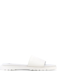weiße flache Sandalen aus Leder von Dr. Martens