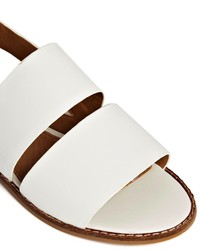weiße flache Sandalen aus Leder von Aldo