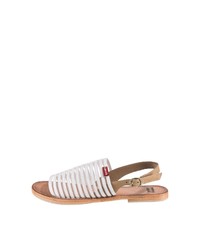 weiße flache Sandalen aus Leder von Levi's