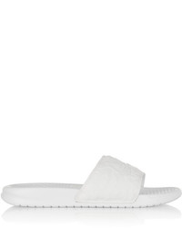 weiße flache Sandalen aus Leder von Nike