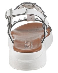weiße flache Sandalen aus Leder von Replay