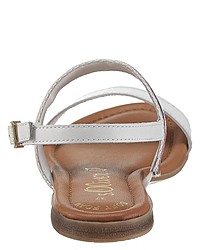 weiße flache Sandalen aus Leder von s.Oliver
