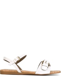 weiße flache Sandalen aus Leder von Stella McCartney