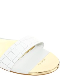 weiße flache Sandalen aus Leder von Ted Baker