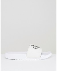 weiße flache Sandalen aus Segeltuch von Calvin Klein Jeans