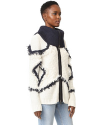 weiße Jacke mit Fransen von BCBGMAXAZRIA