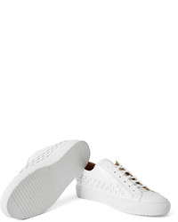 weiße geflochtene Leder niedrige Sneakers von Oamc