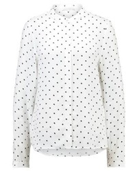 weiße gepunktete Bluse mit Knöpfen von mint&berry