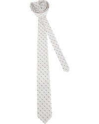 weiße gepunktete Krawatte von Dolce & Gabbana