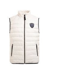 weiße gesteppte ärmellose Jacke von Camp David