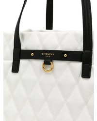 weiße gesteppte Shopper Tasche aus Leder von Givenchy