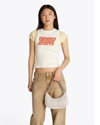 weiße gesteppte Taschen von Tommy Jeans