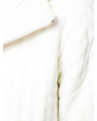 weiße gesteppte Wolljacke von Paco Rabanne