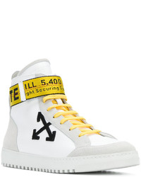 weiße Gummi hohe Sneakers von Off-White