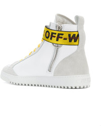 weiße Gummi hohe Sneakers von Off-White