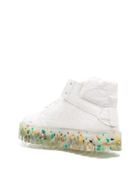 weiße Gummi hohe Sneakers von RBRSL RUBBER SOUL