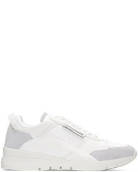 weiße Gummi niedrige Sneakers von DSQUARED2