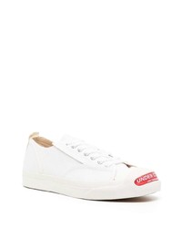 weiße Gummi niedrige Sneakers von Undercover