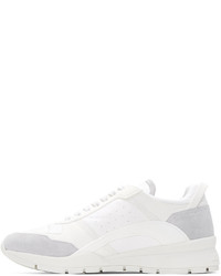 weiße Gummi niedrige Sneakers von DSQUARED2