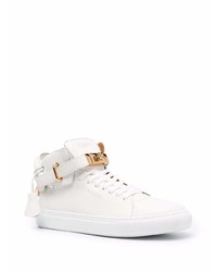 weiße hohe Sneakers aus Leder von Buscemi