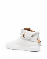 weiße hohe Sneakers aus Leder von Buscemi