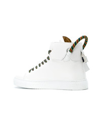 weiße hohe Sneakers aus Leder von Buscemi