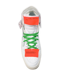 weiße hohe Sneakers aus Leder von Off-White