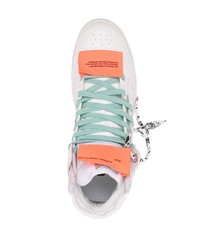 weiße hohe Sneakers aus Leder von Off-White