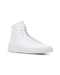 weiße hohe Sneakers aus Leder von Common Projects