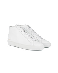 weiße hohe Sneakers aus Leder von Common Projects