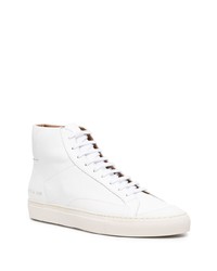 weiße hohe Sneakers aus Leder von Common Projects