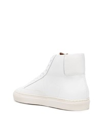 weiße hohe Sneakers aus Leder von Common Projects