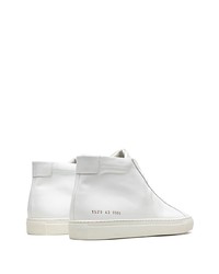 weiße hohe Sneakers aus Leder von Common Projects