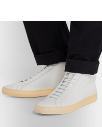 weiße hohe Sneakers aus Leder von Common Projects