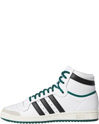 weiße hohe Sneakers aus Leder von adidas Originals