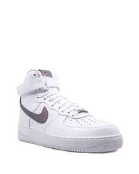 weiße hohe Sneakers aus Leder von Nike