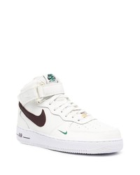 weiße hohe Sneakers aus Leder von Nike