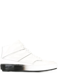 weiße hohe Sneakers aus Leder von Alejandro Ingelmo