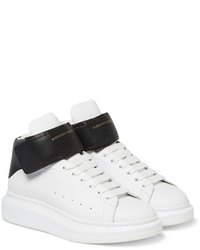 weiße hohe Sneakers aus Leder von Alexander McQueen